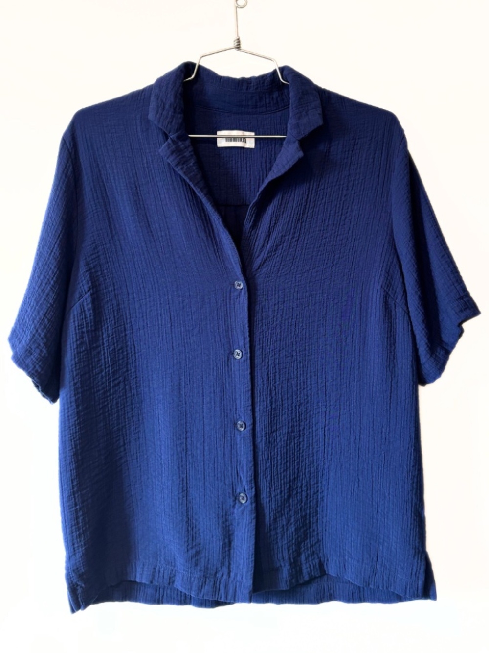 Minimum Karen-Louise Short Sleeve Blouse Medieval Blue Size S